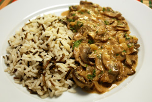 Estrogonofe de cogumelos