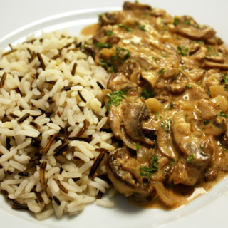 Estrogonofe de cogumelos