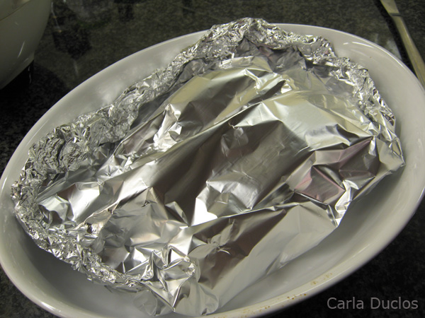 Salmão ao forno embrulhado