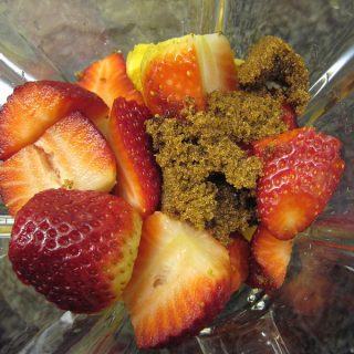 Smoothie de morango e laranja