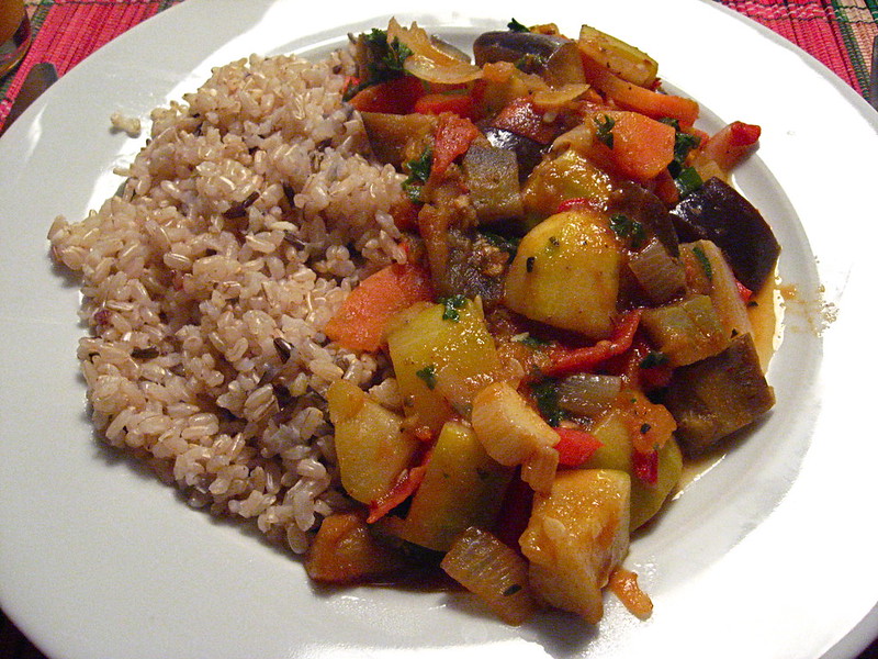 Legumes refogados à indiana