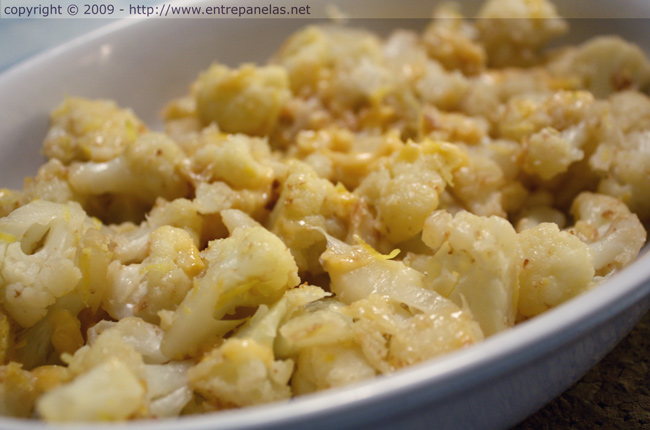 couve flor refogada simples