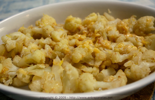 couve flor refogada simples