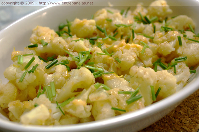 couve flor refogada simples