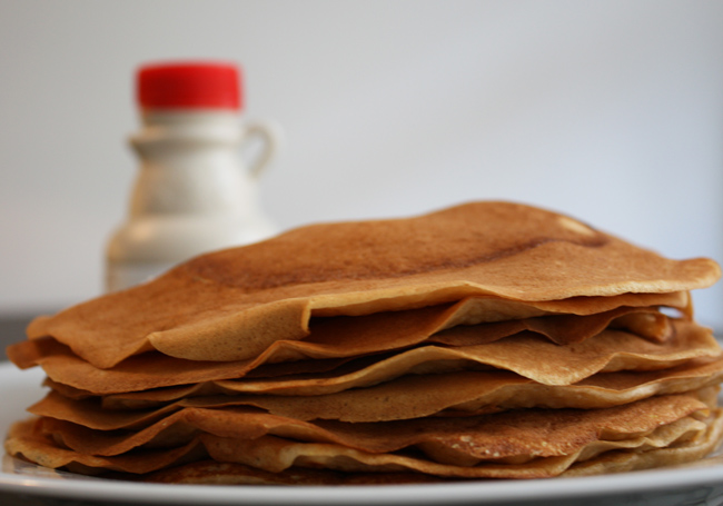 Panqueca americana de farinha de arroz integral