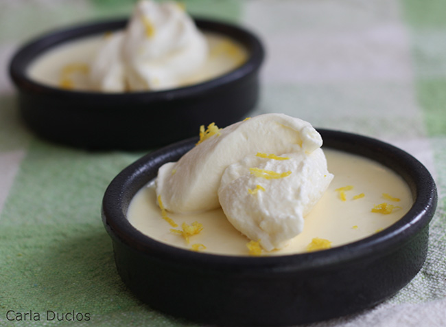 Sobremesa de limão: Sobremesa de limão: Potinhos de limão siciliano