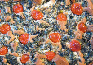 Torta integral de espinafre e ricota