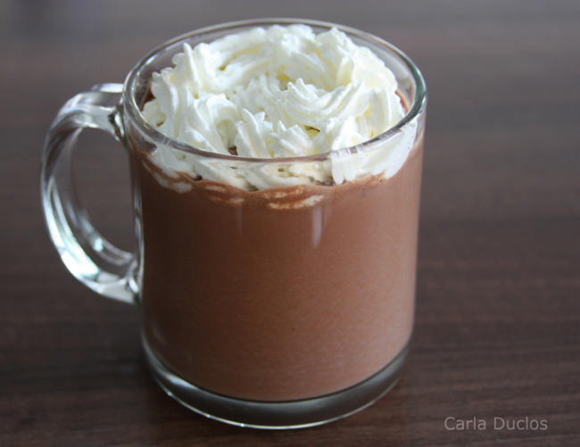 Chocolate quente cremoso belga