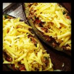 Berinjela recheada com atum