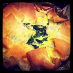 Torta de espinafre e feta com massa filo