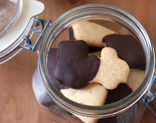 Delicioso cookie de baunilha com cobertura de chocolate. Fácil de fazer, com sabor de baunilha na medida certa, perfeito para comer com um cafezinho ou um copo de leite puro.